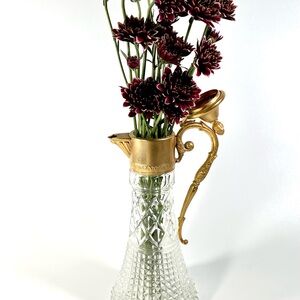 Vintage Italian Crystal Water Pitcher Vase